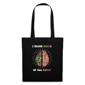 Cadeaux d’enseignants en éducation spécialisée Amour de l’enseignement - Sac en tissu - noir - Devant