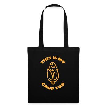 Citations agricoles drôles C’est mon agriculteur Crop Top - Sac en tissu - noir - Devant