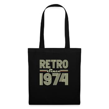 Rétro Depuis 1974 Vintage Cadeau d Anniversaire - Sac en tissu - noir - Devant