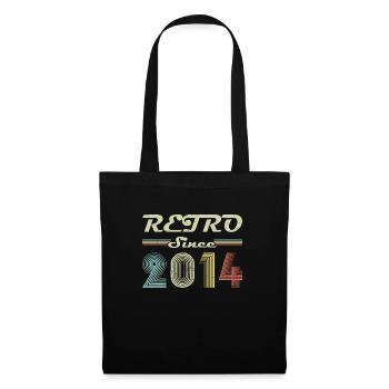Retro seit 2014 Geburtstagsgeschenk - Stoffbeutel - Schwarz - Vorne