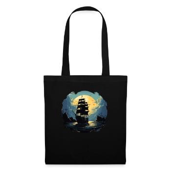 Conception de chant de mer pour les proches tout en chantant - Sac en tissu - noir - Devant