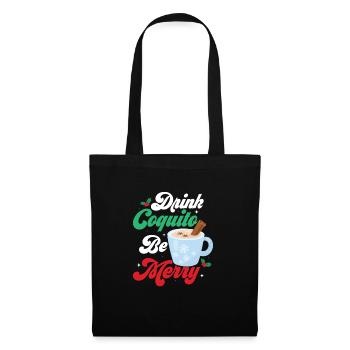 Drink Coquito Be Merry Puerto Rican Coconut Rum Dr - Tote Bag - black - Front