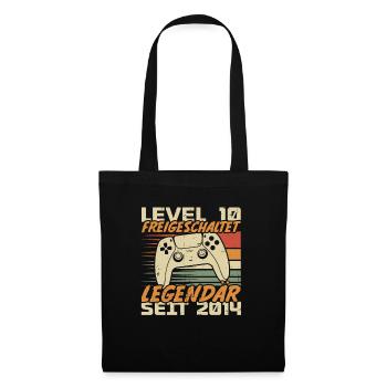 Level 10 freigeschaltet Legendär seit 2014 - Stoffbeutel - Schwarz - Vorne
