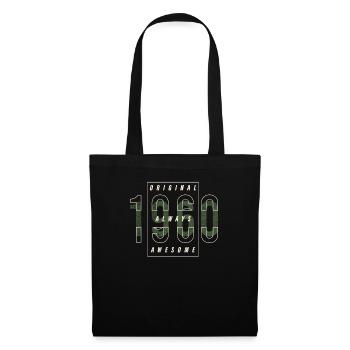 Cadeau urbain original année de naissance 1960 vintage - Sac en tissu - noir - Devant