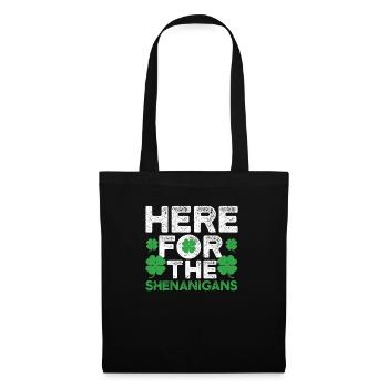 Hier für die Shenanigans Lucky St. Patrick's Day - Stoffbeutel - Schwarz - Vorne