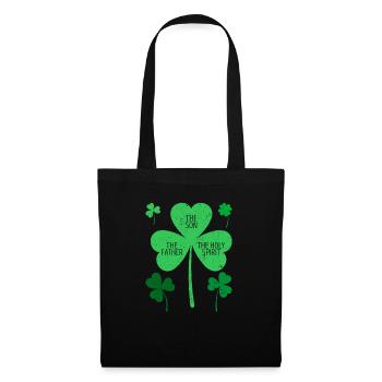 Catholique Religieux Irlandais Shamrock Chrétien - Sac en tissu - noir - Devant