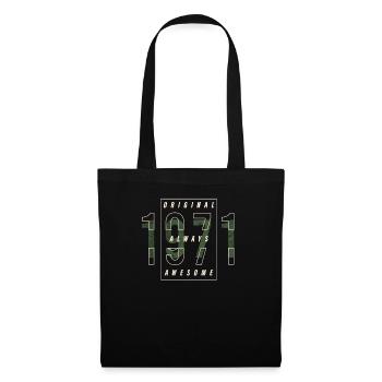 Cadeau urbain original 1971 année de naissance vintage - Sac en tissu - noir - Devant