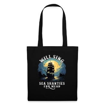 Song Sea Shanty Design Pour Amour Chantant Bottes - Sac en tissu - noir - Devant