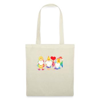 Trois Gnomes Hippies Groovy Bandage Dye Gnomies - Sac en tissu - nature - Devant