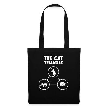 Triangle des chats Cadeau amusant pour les - Sac en tissu - noir - Devant
