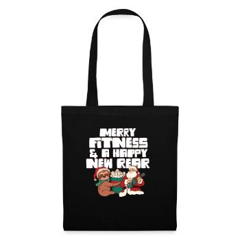 Merry Fitness And A Happy New Rear Gym Christmas - Tote Bag - black - Front
