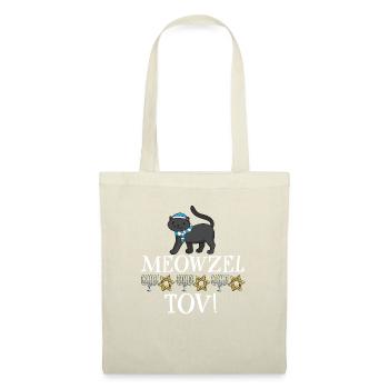 Meowzel Tov Joyeux Hanoukka Chat juif de Chrismukkah - Sac en tissu - nature - Devant