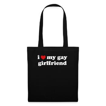 Ich liebe meine schwule Freundin LGBTQ-Beziehung - Stoffbeutel - Schwarz - Vorne