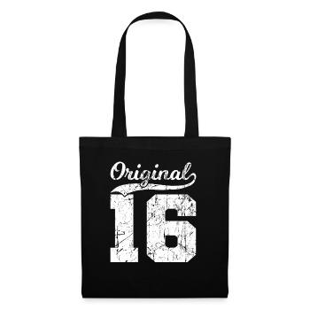 16 Original 8 Ans Garçon Fille Anniversaire - Sac en tissu - noir - Devant