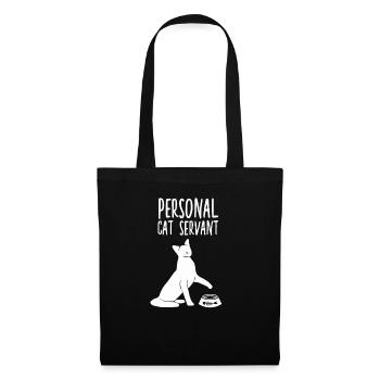 Personal cat servant funny cat owner - Tote Bag - black - Front