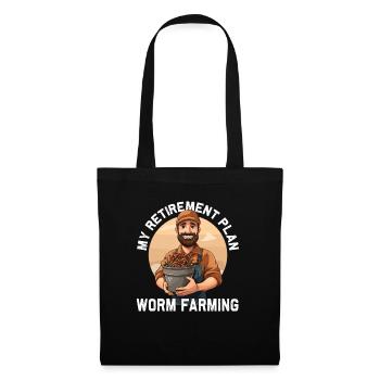 Earthworm - Worm Farmer Pension Plan Worm Breeding - Tote Bag - black - Front