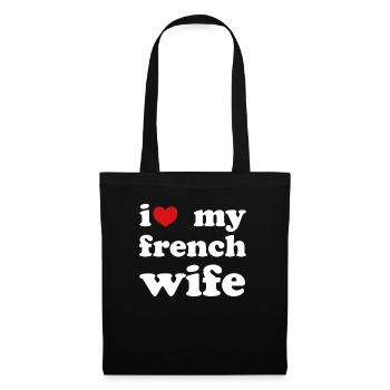 I Love My French Wife Wedding - Tote Bag - black - Front