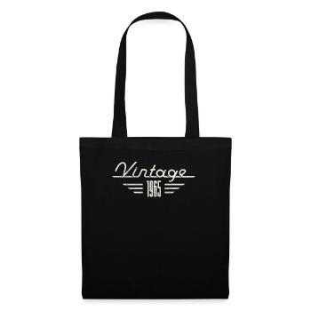 Vintage 1965 Birth Year Minimalist Birthday - Tote Bag - black - Front