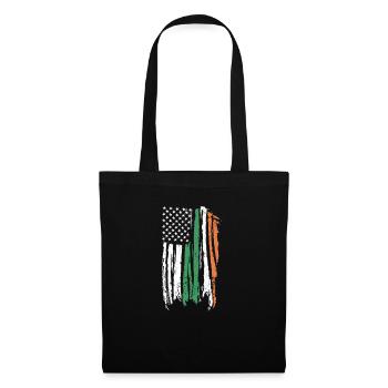 Drapeau patriotique irlandais américain Irlande - Sac en tissu - noir - Devant
