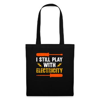 Électricien Dire Compagnon Électricien - Sac en tissu - noir - Devant