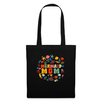 Mermaid Adult Matching Birthday Women Girl - Tote Bag - black - Front