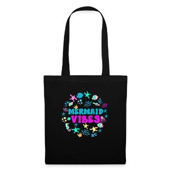 Mermaid Adult Matching Birthday Women Girl - Tote Bag - black - Front