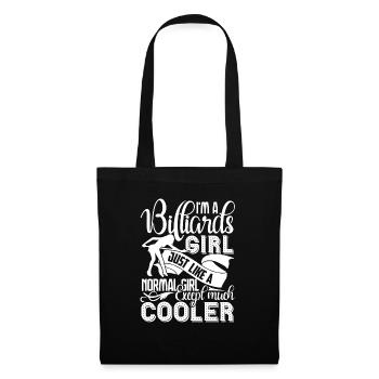 Billiards Billiards Girl Is Cooler - Tote Bag - black - Front