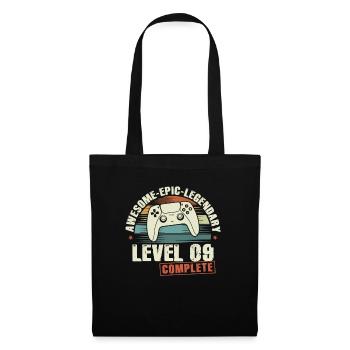 Level 09 Complete 09th Birthday Gift - Tote Bag - black - Front