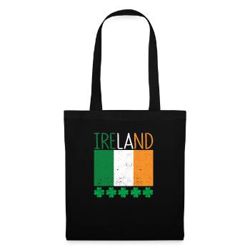 Patriotische irische Flagge Irland Kleeblatt - Stoffbeutel - Schwarz - Vorne