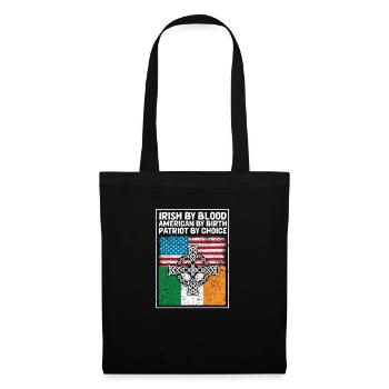 Irlandais par le sang Américain de naissance - Sac en tissu - noir - Devant