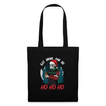 hohoho scary Skulls - Stoffbeutel - Schwarz - Vorne
