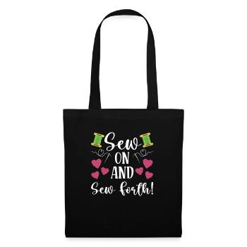 Point de broderie amusant au point de croix - Sac en tissu - noir - Devant