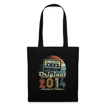Original 2014 Jahrgang Retro Geburtstagsgeschenk - Stoffbeutel - Schwarz - Vorne