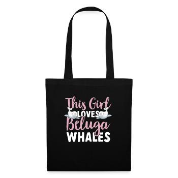 White Whale Beluga Whale - Tote Bag - black - Front
