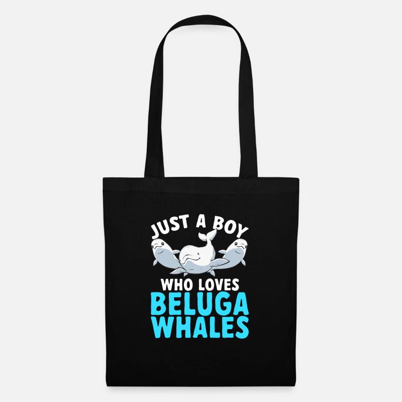Weißwal Beluga Wal - Stoffbeutel - Schwarz