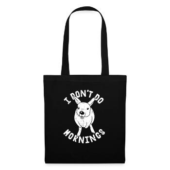 Kangaroo Funny I Don't Do Mornings - Tote Bag - black - Front