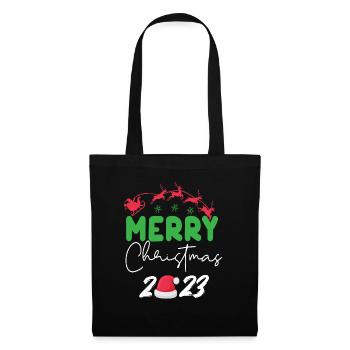 Merry Christmas 2023 - Stoffbeutel - Schwarz - Vorne