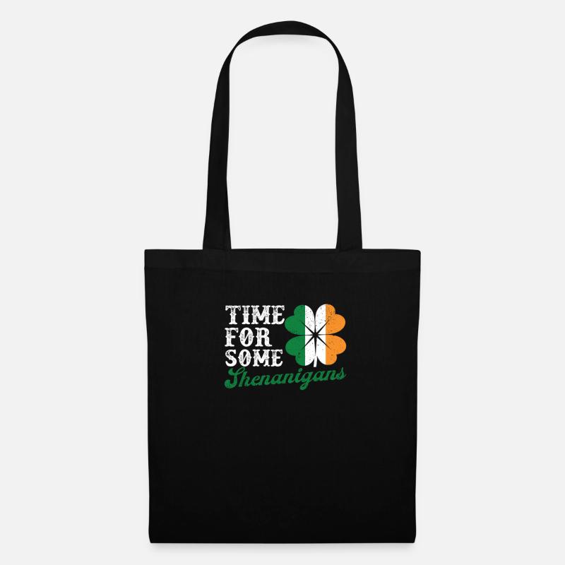 Zeit für ein paar Shenanigans Lustiges St. Patrick - Stoffbeutel - Schwarz