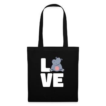 Hippopotame Hippopotame - Sac en tissu - noir - Devant