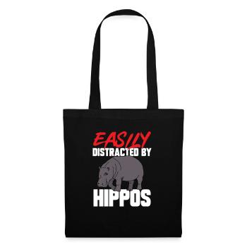 Hippopotame Hippopotame - Sac en tissu - noir - Devant