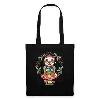 Cochon d’Inde Cochon d’Inde domestique Noël - Sac en tissu - noir - Devant