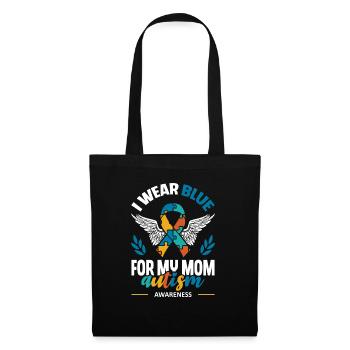 I'm wearing blue for my mom Love Support - Tote Bag - black - Front