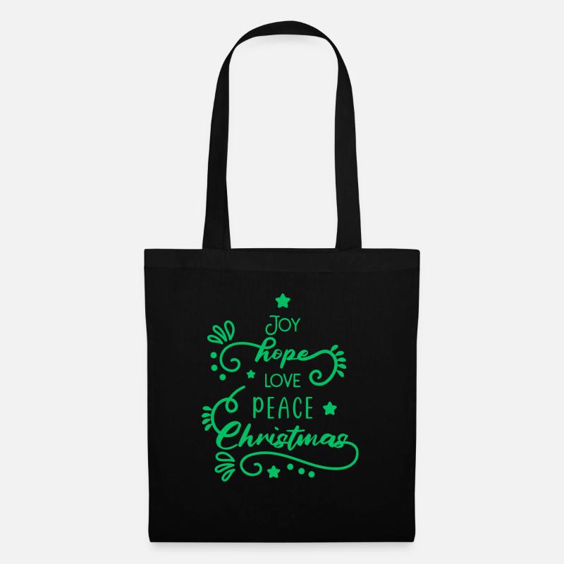 Grüner Weihnachtsbaum - Stoffbeutel - Schwarz