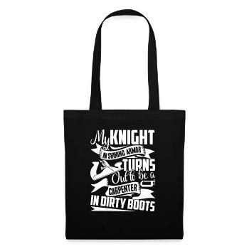 Carpenter My Knight Turns Out To Be A Carpenter - Tote Bag - black - Front