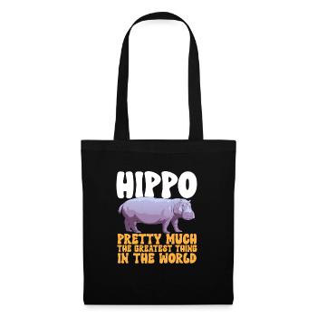 Hippopotame Hippopotame - Sac en tissu - noir - Devant