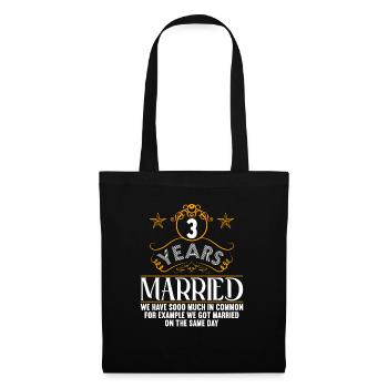Nous avons beaucoup en commun 3ème anniversaire de mariage - Sac en tissu - noir - Devant