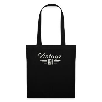 Années 1970 année de naissance minimaliste anniversaire - Sac en tissu - noir - Devant