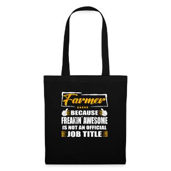 Farmer Freakin Super travail drôle - Sac en tissu - noir - Devant