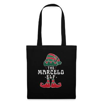 Marcelo Elf Familie Passende Gruppe Weihnachten Mama - Stoffbeutel - Schwarz - Vorne