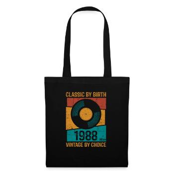 1988 Vintage Vinyl Classic Birth Yearchoice editi - Tote Bag - black - Front